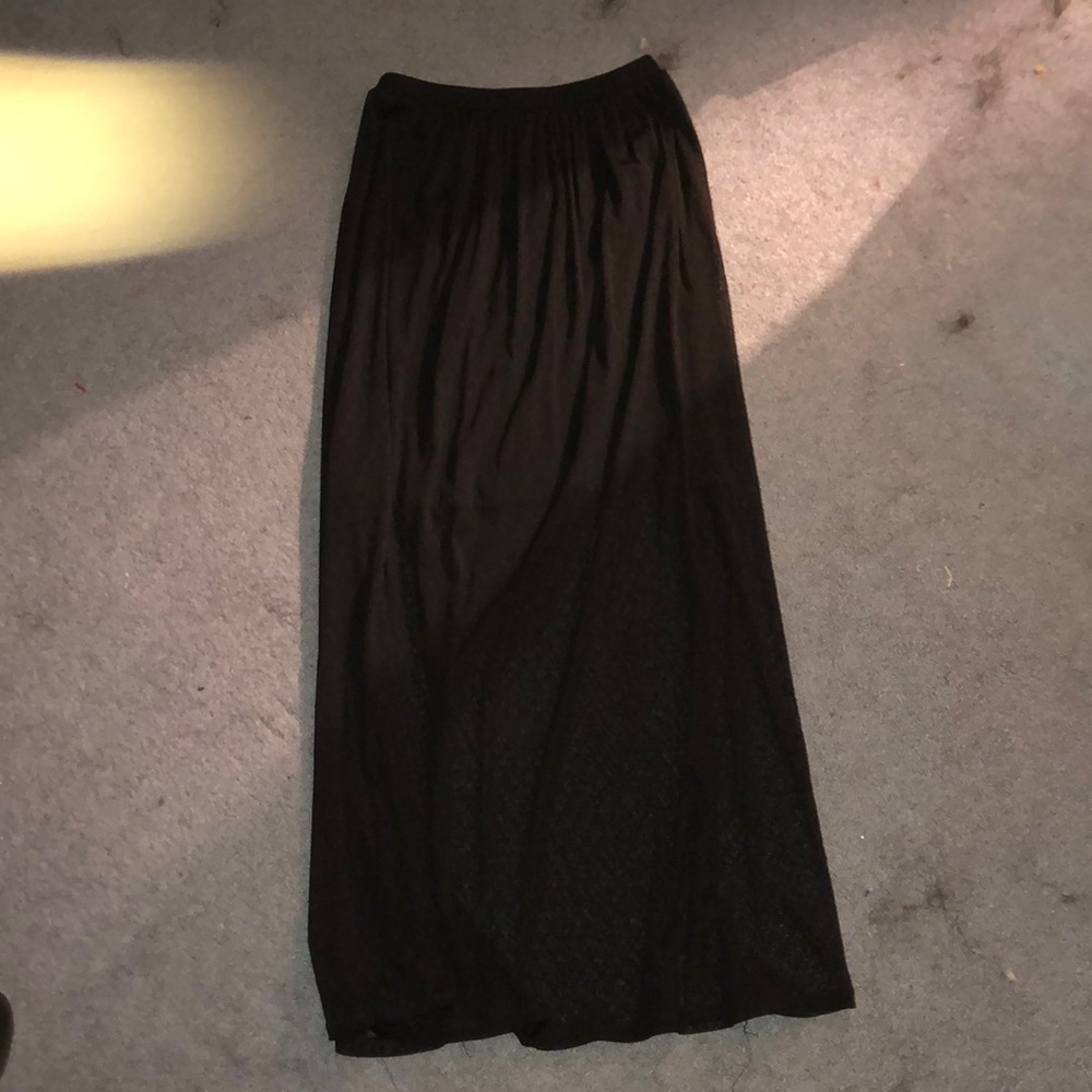 Black maxi skirt